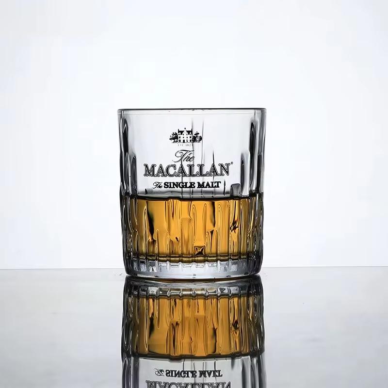 Macallan Private Collection Bicchiere da Whisky in Cristallo Bicchiere da Whisky Rock con Tagli Vetro Artistico Calice da Vino per Appassionati di Whisky