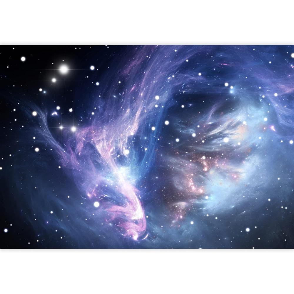 Purple Pink Nebula Wall Mural Cosmic Star Cloud Galaxy Wallpaper Bedroom Ceiling Decor