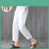 Cotton Linen Loose Fit Harem Pants For Women With High Waist Summer Casual Style