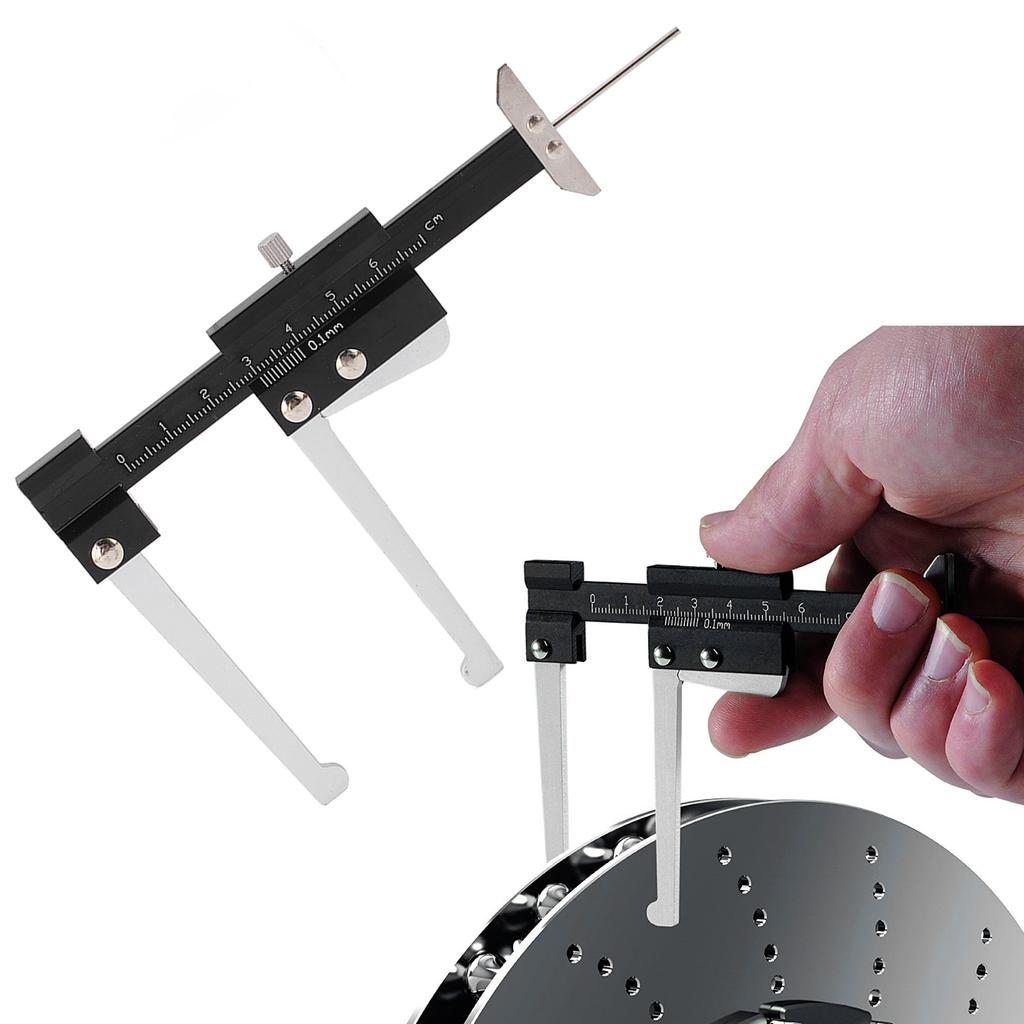 Bremsscheiben-Tiefenmessschieber 0-60mm Reifen-Tiefenmesser 0,1mm Genauigkeit Tragbarer Bremsscheiben-Tiefenmessschieber