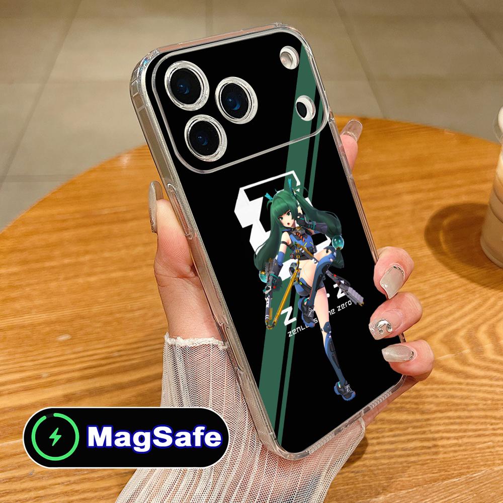 Zenless Zone Zero QingYi Phone Case for iPhone 17 16 15 14 13 12 11 Air Pro Max Plus Mini Magsafe Clear Colorful Cover Luxury