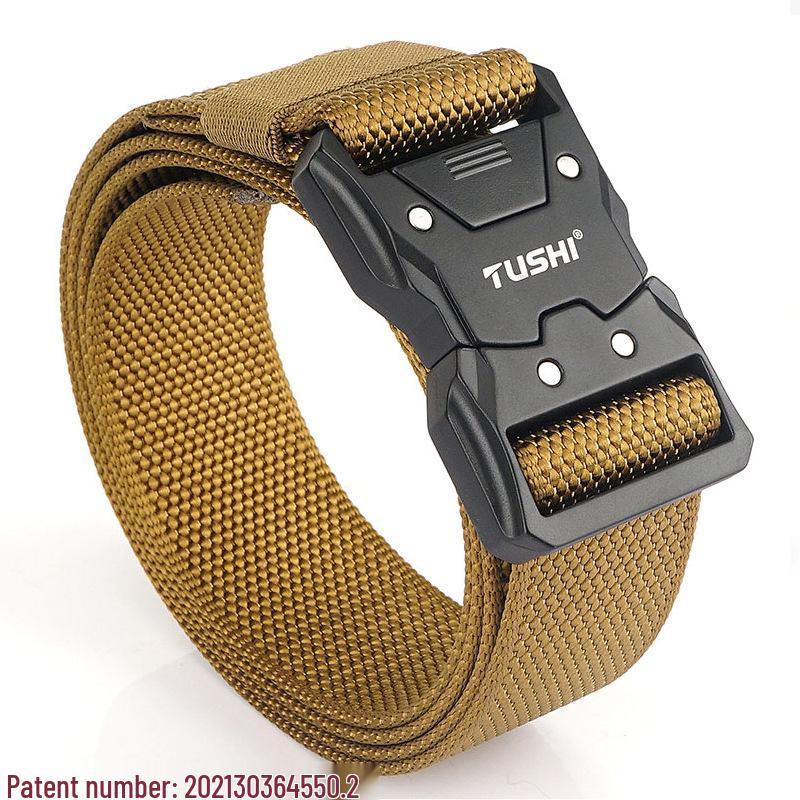 Quick-Release Tactical Nylon Belt for Outdoor Training and Casual Wear