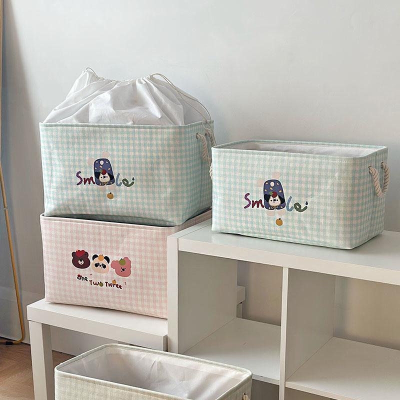 Washable Canvas Storage Basket for Clothes and Toys