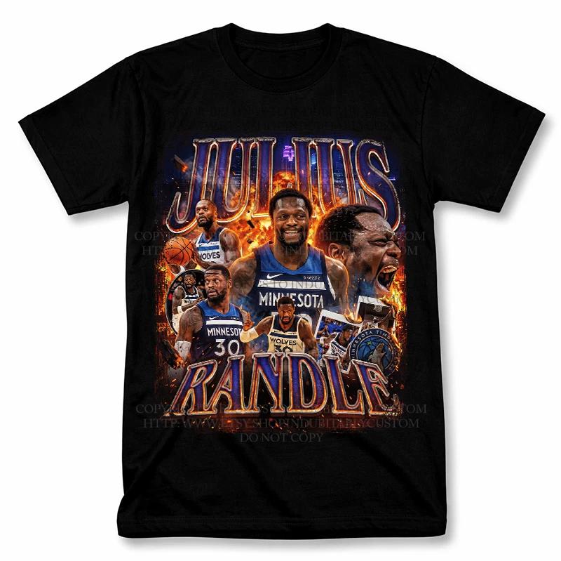 Julius Randle Minnesota Timberwolves Graphic T Shirt Vantage Basketball Fan Tee 4XL