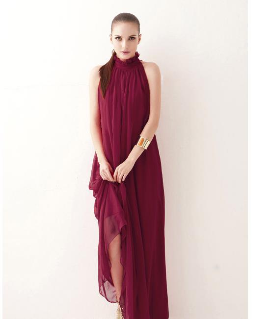 Women's Extra Long Fairy Beach Dress - Summer Chiffon, Plus Size, Spaghetti Strap
