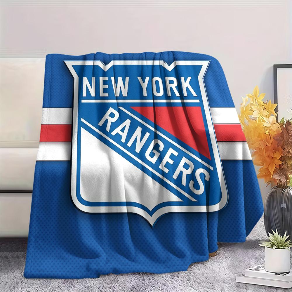 New York Rangers Flannel Blanket, High Quality Comfortable for All Seasons, Home Decor, Warmth and Comfort
