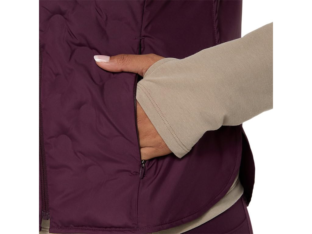 Running Wear NAGINO RUN PADDED GILET DARK AUBERGINE XL [ASICS]