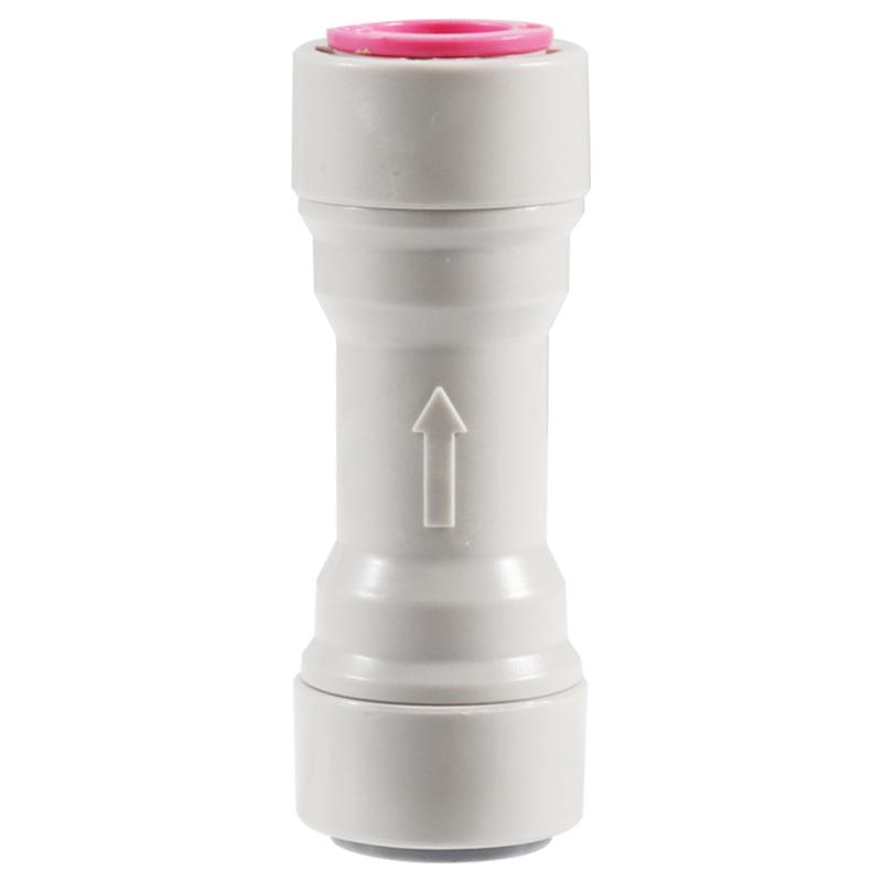 ELECQUEEN Push Fit Straight Check Valve(One-way Valve), 3/8 inch Quick Release Connect Fittings,Tubing Inline Valve for Homebrew