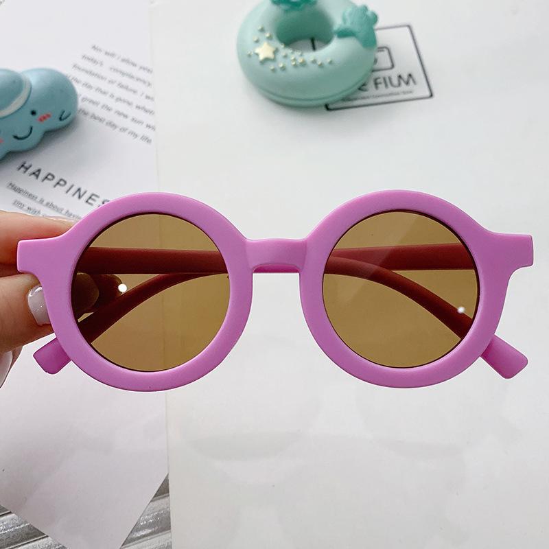 Children's Round Matte Sunglasses - Cute, Trendy & Versatile Fashion for Ages 1-8