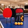 6PCS Poplar Wood Ping Pong Racket Set Dual Rackets Ping Pong Paddles  Indoor Outdoor