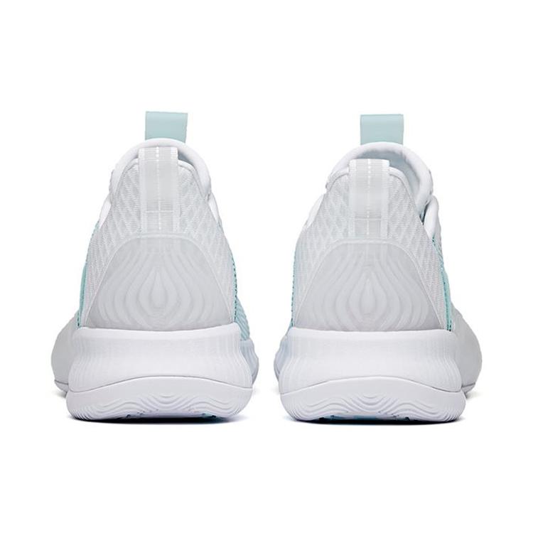 New Anta Light Cavalry 6 Cushioned Slip Resistant Low Top Performance Basketball Shoes Men's White Blue 112121605-4