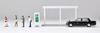 TOMYTEC DioColle 64 04b Taxi Stand Toyota Crown Figure and Accessories Partially Complete Miniature Car Set 1/64 #CarSnap (Includes Comfort) ABS/PVC