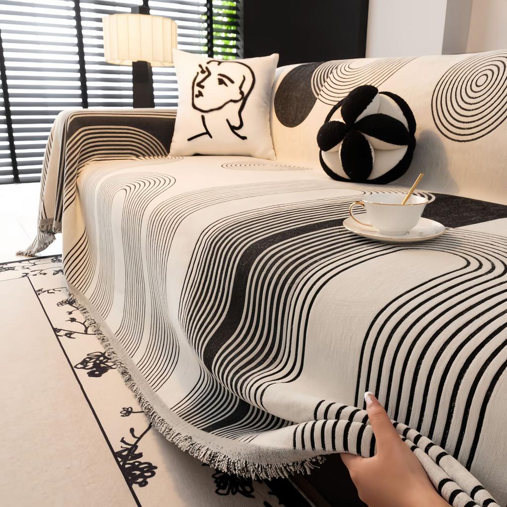 Chenille Sofa Cover Cloth, High-end Washable Sofa Blanket Cover, Universal for All Seasons, Stain-resistant and Cat-claw-proof Sofa Towel