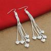 New  Sterling  Earrings Heart-Shaped Snake Bone Earrings For Women Fashion Jewelry Wedding Gifts