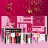 Popfeel Holiday Glow Advent Calendar Makeup Set Full Kit Earth Tone Eyeshadow Lipstick Lip Gloss Mascara Beginner Holiday Gift Box for Women