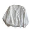 Cross-border Imitation Mink Sweater Jacket Women's Autumn and Winter New High-end Soft Outer with Loose Lazy Wind Knitted Cardigan
