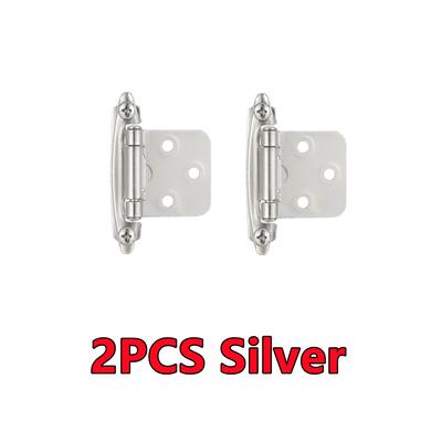 2/4PCS Self Closing Overlay Flush Cabinet Hinge Heavy Duty Door Cupboard Kitchen Hinges For Household Decor Hardware Accessories