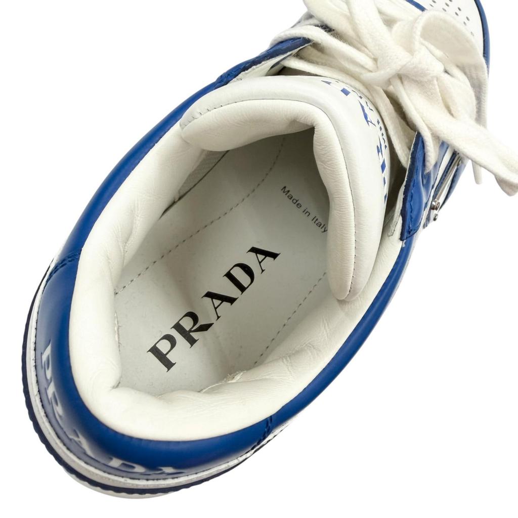 Excellent PRADA Low Cut Sneakers Triangle Logo Triangle Plate Blue 5 2EE364 Used