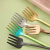 Set of 3 Steel Tea Spoon Small Household Ice Cream Spoons and Fork Kitchenwares