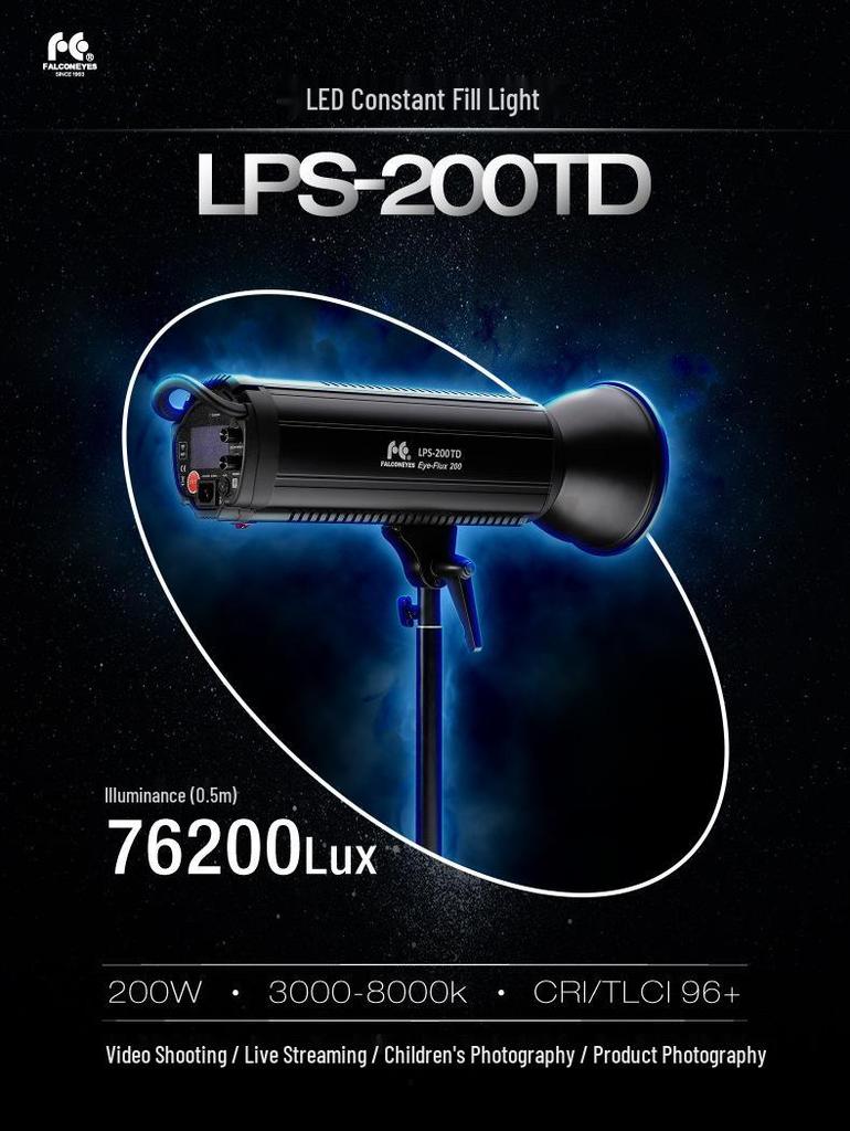 Ruiying 200W Dual Color LED Fill Light for Photography and Live Broadcast