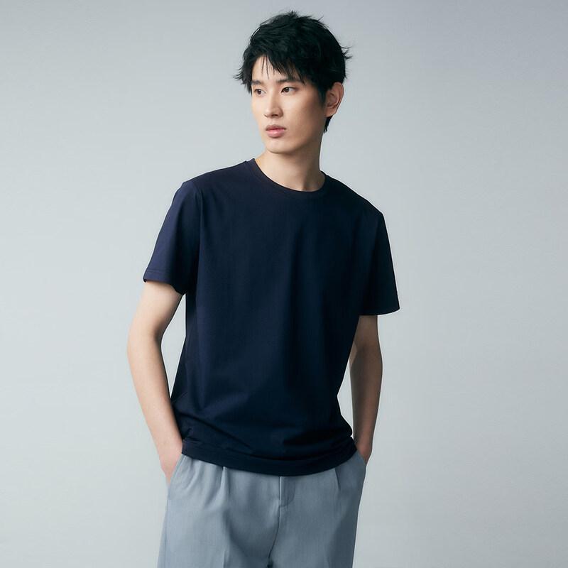 Men s Cotton Blend Regular Fit Round Neck Short Sleeve T-Shirt XXXL