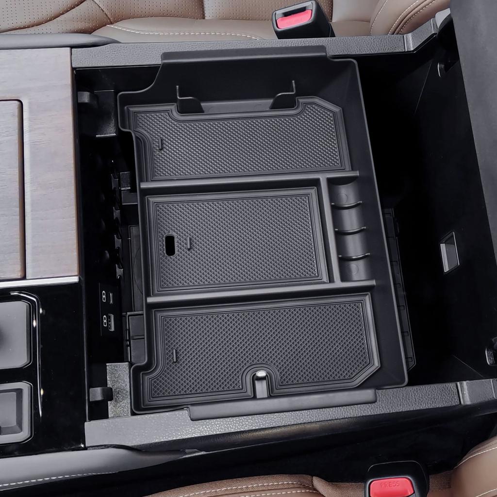 For 2025 2025 2025 2025 Toyota Tundra Center Console Organizer Tray Armrest Storage Box Interior Car Storage Tray Accessories