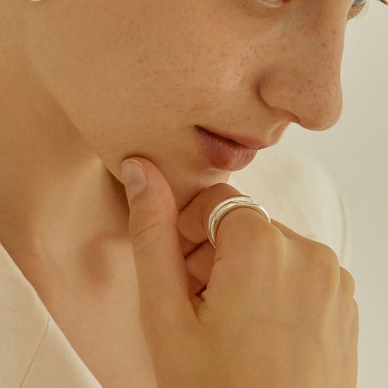 LUNNE Silver Round Flat Ring #LSR04