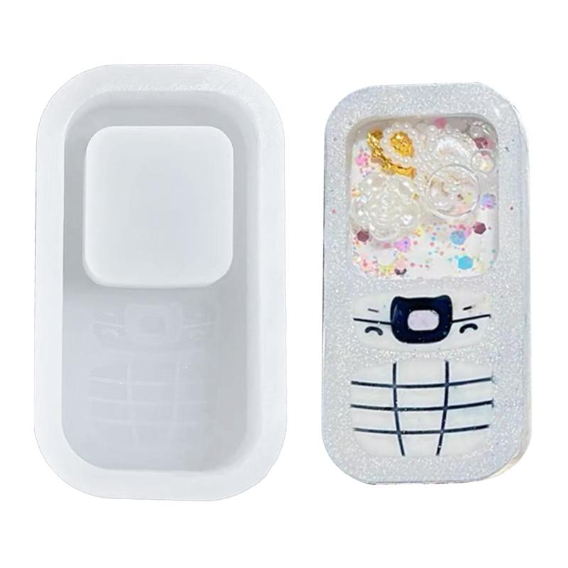

Resin Shaker Mold DIY Quicksand Phone Casting Epoxy Silicone Mold Resin Epoxy Jewelry Mold for Pendant Decoration Craft сірий колір