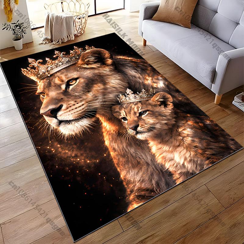 Royal lions bond and strength carpet Yoga living room room decor children's crawling mat doormat area rug games mat