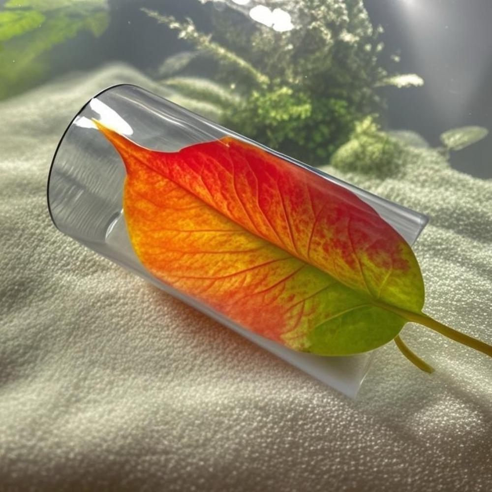 Hide Betta Fish Acrylic Tube With Leaves Pad Betta Tube Tunnels Gifts Aquarium Betta Fish Tunnel