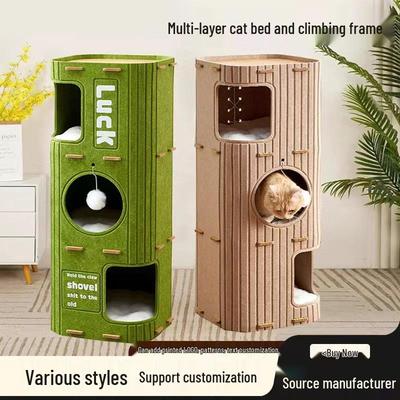 Wielopoziomowe drzewko do wspinaczki dla kota z drapakiem i legowiskiem