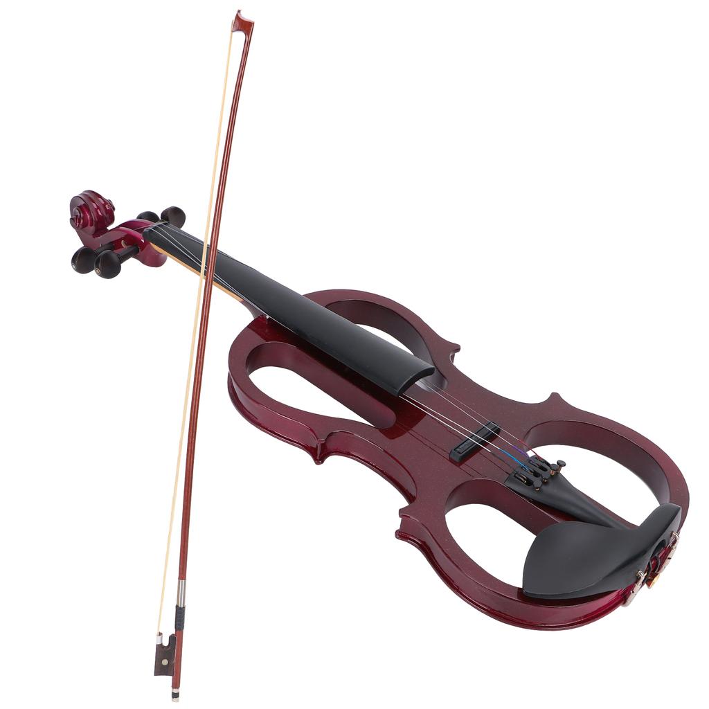 Electronic Violin Set 44 Electric Adjustable Kit with Tuner Bow String Box AU?03