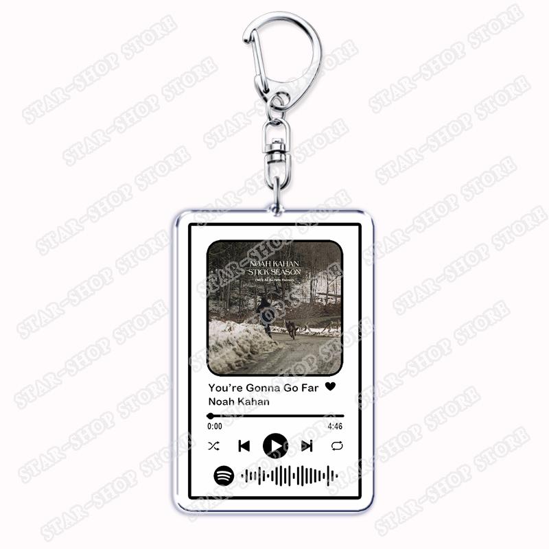 

Popular Singer Noah Kahan Songs Keychains for Women Accessories Bag Stick Season Music Code Keying Jewelry Fans Friends Gifts