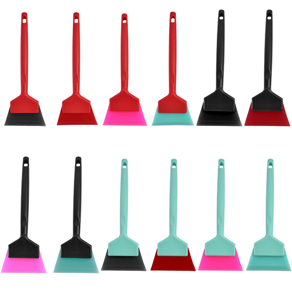 Car Corner Windshield Window Tint Mirror Squeegee Rubber Blade Scraper Handheld Cleaning Tool