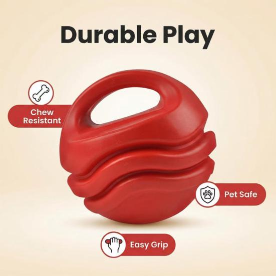 Kettlebell Dog Chew Toy Interactive Dog Toy Ball with Handle Teeth Cleaning Toy for Dogs Toss And Fetch Play Training