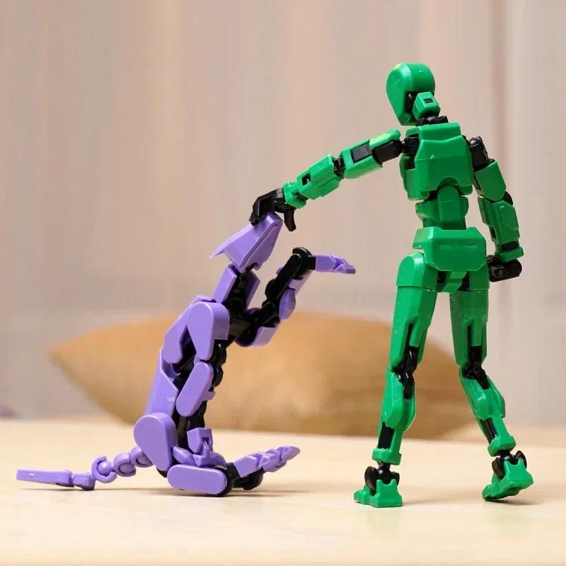Multi-Jointed Movable Shapeshift Robot 3D Printed Mannequin Character and Dog Figures Toys Parent-children Game For Kids Gifts