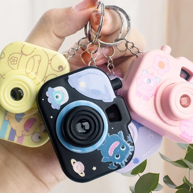 Creative Projection Toy Camera Keychain For Kids With Portable Designs And Safe Plastic Materials Stylish Keyring