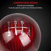 Muge Racing Universal Real Carbon Fiber Shift Knob 6 Speed Gear Shift Knob Round Ball For Most Manual/Automatic Car With 3 Adapters