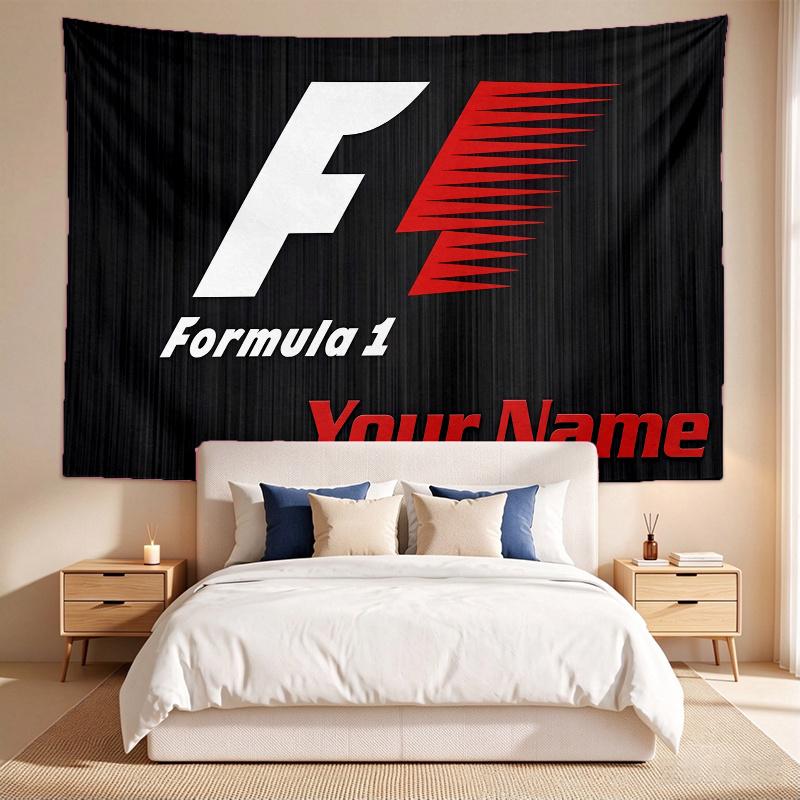 Formel 1 (41) Benutzerdefiniertes Namens-Wandteppich Wandbehang Wandteppich Wandkunst Dekor für Schlafzimmer Wohnzimmer