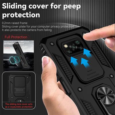 Pentru Husa Poco X3 Pro Husa Glisică Armura pentru Telefon Antișoc pentru Xiaomi PocoX3 Poco X3 NFC Little X 3 Suport Auto Inel Husă Spate