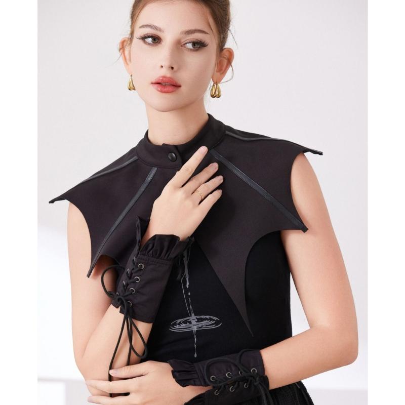 Gerüschte Ärmel Abnehmbarer Kragen Elegante Manschetten Dekorative Halsbekleidung für Damen Alltagskleidung und besondere Anlässe