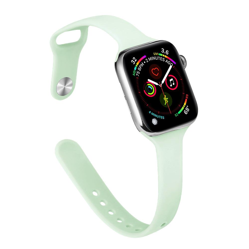 Slim Waist Silicone Watch Strap for Apple Watch Series 1-12, Ultra 1-3, SE3