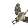 Elegant Brass Flying Crane Figurine Vintage Style Animal Home Decor Office Gift Detailed Feathers Comb Table Ornament Tea Pet