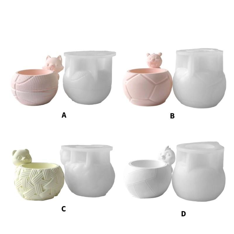 Silicone Mould for Animal Shaped Flower Pot Craft Cement Planter Making