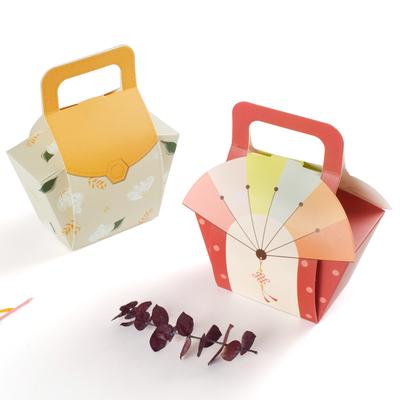 12pcs Simple Hand-held Packaging Box, Colorful Biscuit Candy Box