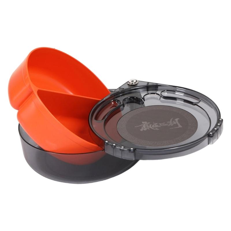 

PC Double Deck Baits Tray For Efficient Fishing Prevents Contamination 360 Rotating Tray Fishing Accessories 22cm червоний
