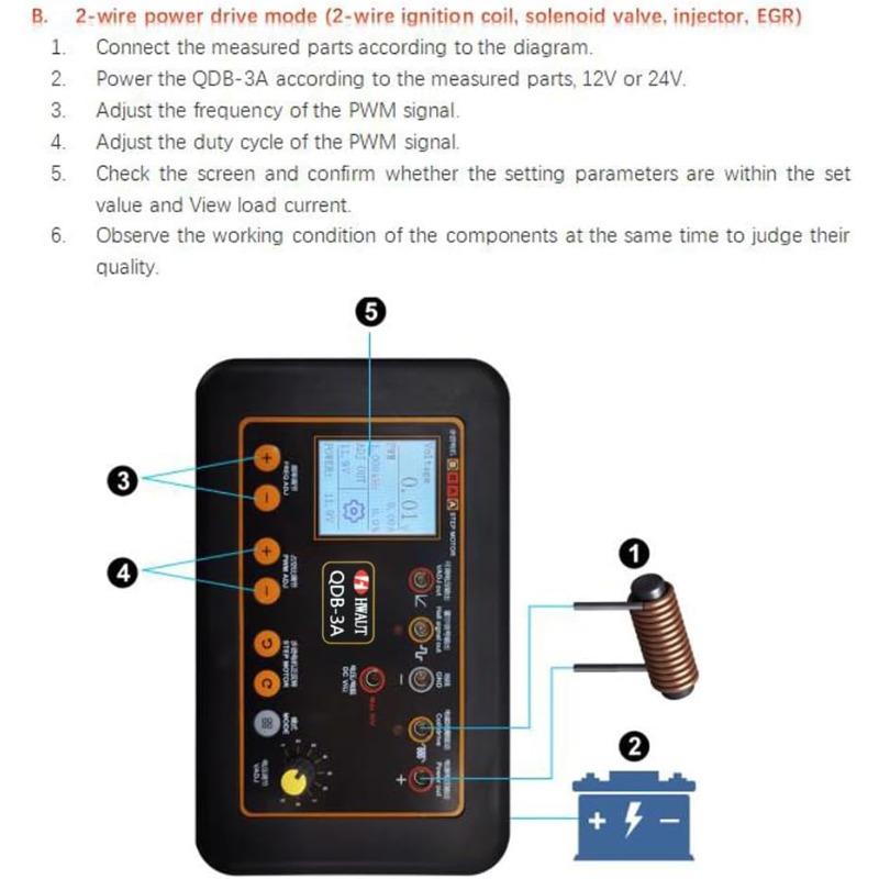 Drive Automobile Ignition Coil Tester Injector Solenoid Valves Idling Stepper Motor Instrument Car Fault Detector