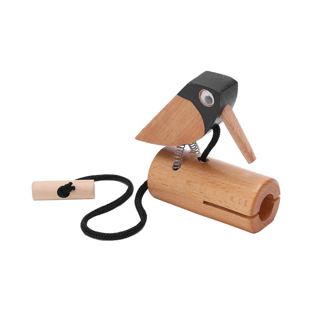 Woodpecker Toy Beech Wood Bird Decor Sculpture Preschool Education Toys for Kids