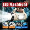 Super Bright Handheld LED Searchlight Solar&Type‑C Charging Waterproof Portable Flashlight For Outdoor Camping Hiking Emergency