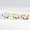 Creative Geometric Beaded Ring Unisex Stress Relief Fashion Jewelry Accessory For Men And Women